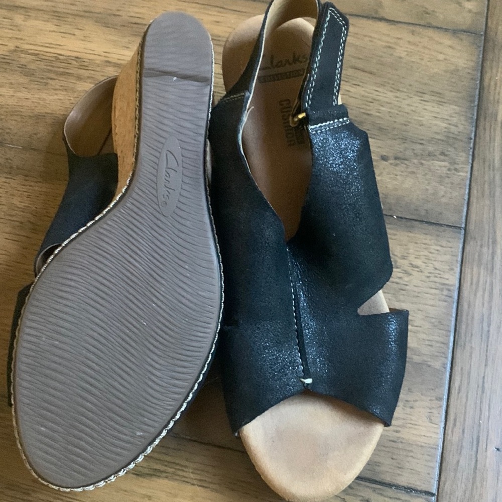 Clark’s wedge sandals size 9 . Used once
